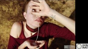 Piss, beaver fucking, & pain on the hard rocks for submissive Brooke Johnson