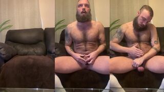 Hunk goes wild with ball-stretching in sneaker-wearing POV video