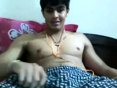 Hung Uncut Indian Guy Wanking on Cam