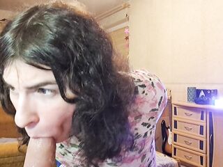 Web camera sadomasochism sissy bitch Alina shows how this babe desires to suck and deepthroat real wang