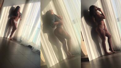 Sultry curvy model stripped bare behind the scenes