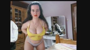 A brand new all in one video. Erotic strip tease, showing my perfect, big, natural breasts. Spread legs pussy showing. Spread ass show in doggy position. Masturbating, and real orgasm at the end.