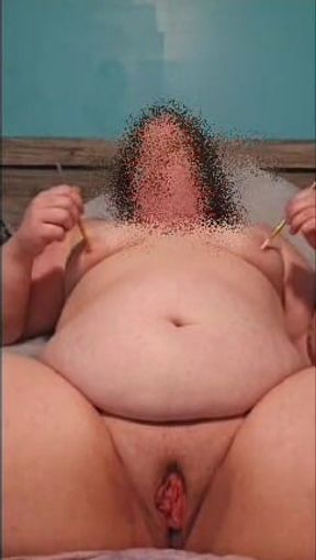 Squirting Pussy From Paint Brushes on Nipples