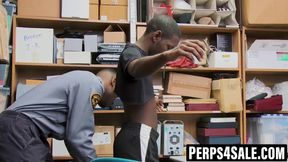 Young black bitch takes BBC officers discipline deep