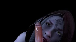 bela dimitrescu gives a blowjob in pov - resident evil village 3d porn parody