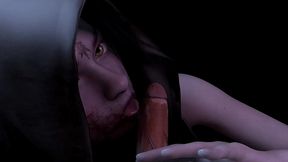 bela dimitrescu gives a blowjob in pov - resident evil village 3d porn parody