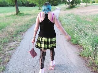 Amateur anal public roller skates