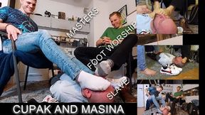 2 masters Cupak and Masina foot worship and sneakers and sox fetish