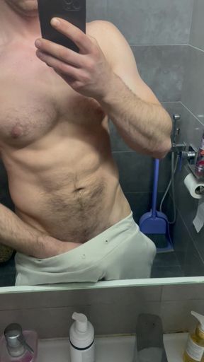 Posing in the bathroom