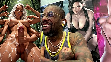 Multi Arm Transgender Jerking Off Her Girl Cock And Cumming All Over Your Face, AI Generated