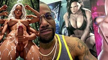 Multi Arm Transgender Jerking Off Her Girl Cock And Cumming All Over Your Face, AI Generated