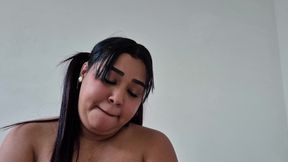 I Record the Neighbor Brunette and Then Fuck Her Until I Make the Cum in Her Ass.