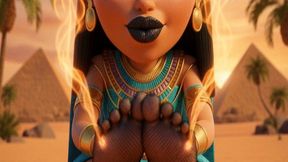 SMELLY EGYPTIAN NYLON SOLES AND BLACK LIPSTICK MESMERIZE