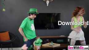Leprechaun cosplayer pounds stepsis and bestie on St Patricks Day