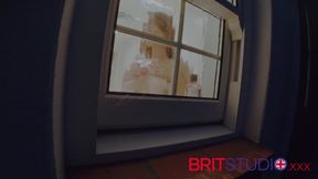 You watch your neighbour in the shower