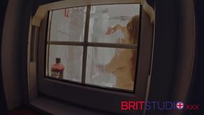 You watch your neighbour in the shower