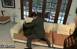 Vanity fucks blonde in throat in big house