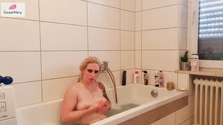 Bombshell student loves her monster sex toy - into Restroom