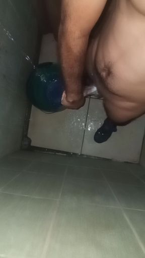 Jerk boy roasts his handjobs more than three times a day in the shower