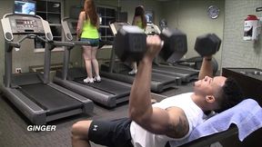 ludus adonis teaches ginger reigh how to workout