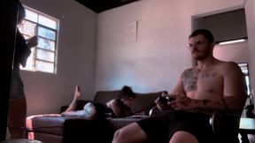 bastidores da gravacao chupando o carmona jogando video game