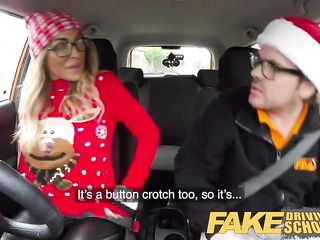 Fake Driving School Randy instructor bangs Kiwi mother I'd like to fuck hard on driving lesson