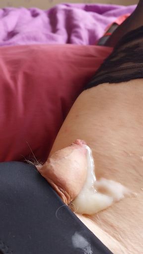 Tiny Clit Cums in New Lingerie