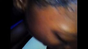 Thirsty girlfriend deepthroats and shows off her big booty