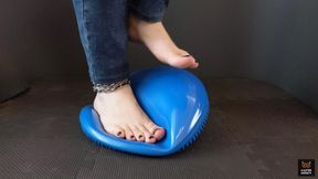 Blue cushion sensual trampling