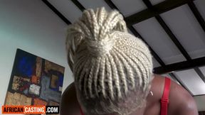This THICK EBONY student came in for the casting... I slid deep in her PUSSY and fucked her
