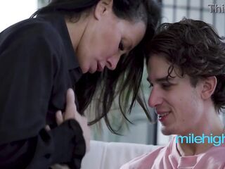 Busty Cougar Seduces Stepdaughters Boyfriend