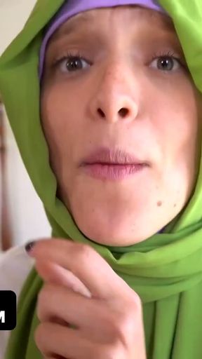 Inexperienced Arab Teen Lets Her Best Friend Cover Her Hijab With Love After A Passionate Sex Session   Clip 1