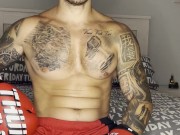 👅👅BIG CUMSHOT of profesional BOXER😈😉