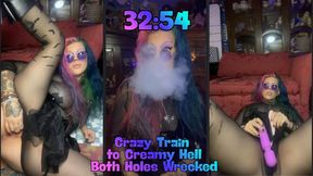 32:54:- Crazy Train to Creamy Hell-Both Holes Wrecked!