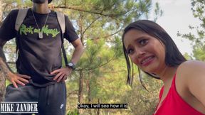 A Sexy Teen Girl Records Me When She Does Me a Blowjob in the Middle of a Public Forest