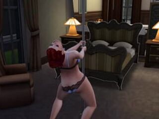 PAWG Makes Out with Her Boyfriend and Poledances