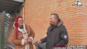 German redhead BBW milf neighbor approached and fucked