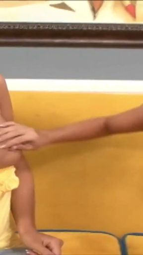 Two very hot sexy blonde lesbians have sex with their dildos   Clip 1