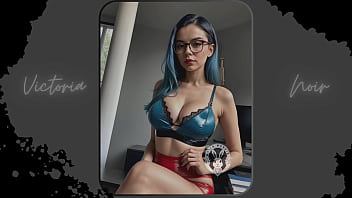 AI: Vibrant blue hair and dark glasses DOMINATRIX - Part 12 - Waifu Models #003