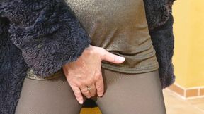 Masturbating Anal Play &amp; Finger Fucking Close up Outdoors in Tights &amp; High Heels