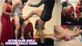 Lytta Blond and Mia Luxx - After Club Ep 3 - Kicking Balls Hard - Alpha Fucks Beta Gets balls kicked until falls to the ground - BALLBUSTING - FOOTJOB - FOOT DOMINATION - FEMALE DOMINATION - CBT - HIGH HEELS - FINDOM - CUCKOLD - copy 1
