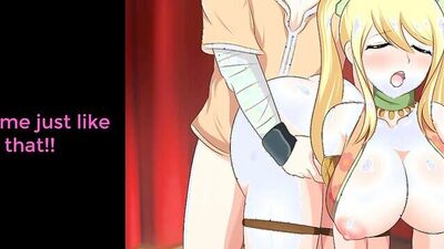 Lucy Heartfilia's Hentai JOI: Cute Blonde Girl Lucy Heartfilia gives head and gets pounded hard