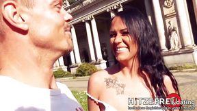 Latina OLDER WOMAN gives public blowjob in Berlin