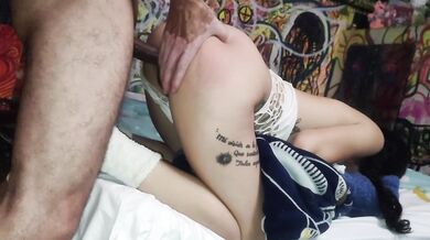 Anal beads sent this petite teen into a squirted orgasm