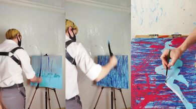 Hard spank this naughty canvas with my big thing
