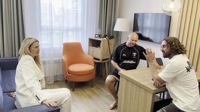 Roomtoor with Two Dicks! Riding Dick Like Crazy!