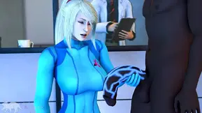 Fantastic interracial cartoon with big boobed blondie