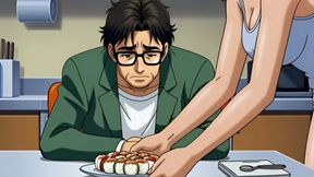 The story of the Cuckold. Sweet Wife Cheated On With Big Black Cock. Hentai. Cartoon