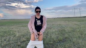 public pissing compilation in nature! a road trip! pov!