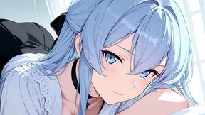 esdeath came to buy new sexy lingerie and have some fun with a pink dildo. esdeath hentai cosplay (ai-generated)